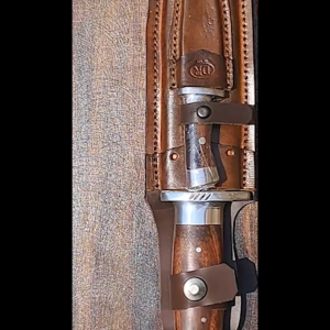 Pisau Set Rambo Besar dan Kecil - Baja Full Tang Sarung Kulit Asli