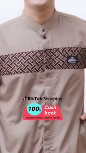 (TERLARIS) Pakaian Muslim Pria Dewasa Baju KOKO Motif KOBATA Lengan Panjang
