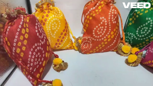 Traditional Small Silk Potli Bags for Gifting | Reusable Drawstring Gift Pouches for Weddings Parties & Festivals | Pack of 1 pc | Size: 7x5 Inches