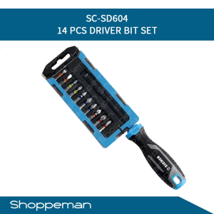 14 PIECES DRIVER BIT SET DRILL BIT SET INTERCHANGEABLE SCREWDRIVER SET WITH HANDLE SCREW SC-SD604