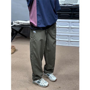 Blue Three-Proof Soft Shell Cargo Pants Mens Spring Autumn Waterproof Paratrooper Workwear Tapered Slim Fit Hiking Trousers