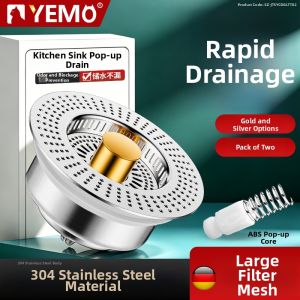 YEMO | Stainless Steel Sink Drain Core Clog Preventer