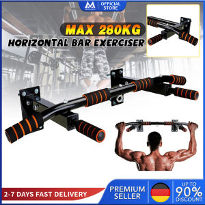 【COD】Door wall horizontal bar steel 280KG household Gym Workout Chin up Pull Up Push Up Training Bar Sport Fitness Sit-ups Fitness Equipment Wall Mounted Heavy Duty Pull Up Bar