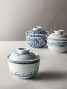 JOTO | Elegant Chinese Blue and White Tea Cup Set Personal Use