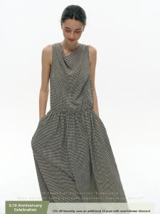 SHEITAOZI | Elegant Summer Sleeveless Dress Graceful Design Waist-Slimming