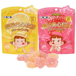 Nakajima Lemon And Strawberry Flavored Heart Shaped Caramels 72g Snack for Wedding Celebrations And Leisure Time