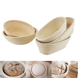 Natural Rattan Fermentation Wicker Basket Dough Basket Baguette French Bread Basket Mass Proofing Baskets Banneton Baking Tools
