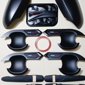 Paket Garnish Lampu Handle Outer Pintu Tutup Tangki + Cover Spion Mobil Calya 2019 - 2024 Hitam