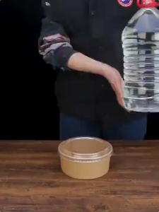 Sulit 50pcs Kraft Paper Bowl 500ml 750ml Waterproof Oil-Proof With Clear Lid Microwave Safe Compostable Disposable Food Container