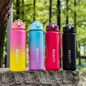 600ml Large Capacity Frosted Plastic Water Bottle Suitable for Outdoor Sports and Office Use Frosted Sports Bottle