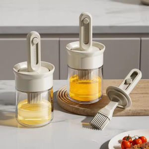 Telescopic Oil Brush Integrated Bottle Adjustable Length High Temperature Resistant Household Kitchen Tool
