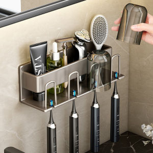Wall-mounted No-drill Toothbrush Holder Set