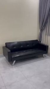 Ghế Sofa Bed Có Tay Vịn ( Ghế Giường Thông Minh Đa Năng) Gấp Gọn Dài 1m9 Màu Trắng Kem Chất Vải Nhung Sang Trọng