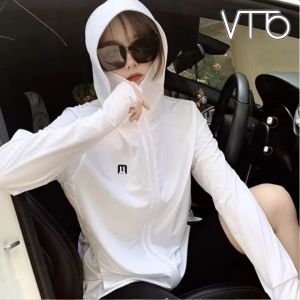 VTTO Quần Áo Chống Nắng Nhật Bản Cho Nam Nữ Quần Áo Chống Nắng Có Mũ Khóa Kéo Thể Thao Ngoài Trời Mùa Hè Cho Nữ Áo Gió Nữ