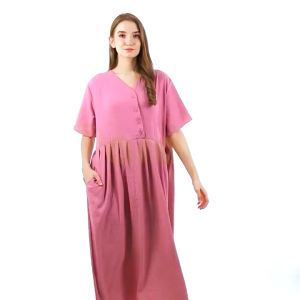 Daster Midi Dress Kaori AirFlow Polos Panjang Untuk Remaja