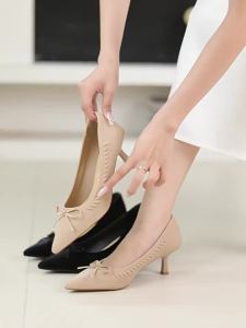 Daphne | Nude Color Trendy and Elegant Pointed Toe Stiletto Heels