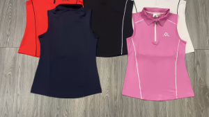 Áo thun nữ tập gym yoga pickleball cầu lông tennis cổ trụ sát nách thun poly co giãn 4 chiều BINSPORTS A325