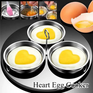 3 in1 Stainless Steel Heart Egg Cooker Breakfast Egg Steamer Childrens Food Supplement Boiled Eggs Cooker