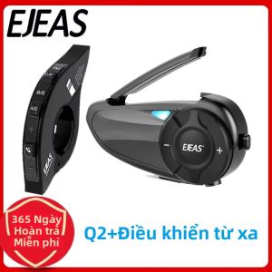 EJEAS Q2 Mũ Bảo Hiểm Xe Máy Bluetooth 5.1 Tai Nghe Liên Lạc Nội Bộ Kết Nối Nhanh Chống Nước Lên Đến 2 Người Lái Tai Nghe Liên Lạc Không Dây Cho Xe Máy