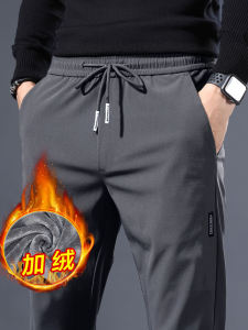 Quần Dài Thường Ngày Dày Lót Lông Cừu Cho Nam Mùa Thu Đông Quần Dài Công Sở Rộng Rãi Thoải Mái Thường Ngày Quần Dài