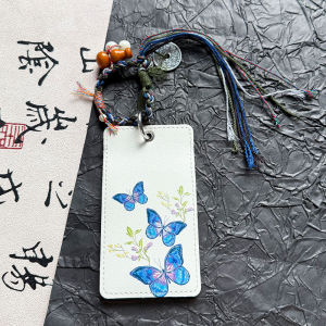 Embroidered Card Holder Protective Sleeve for Campus Meal Card Public Transport Metro One Card Student ID Work Badge Separator