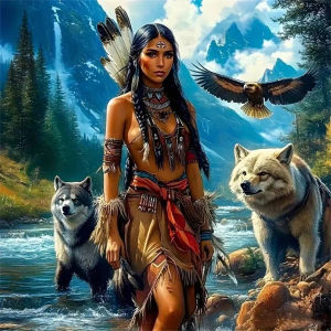 Kayou | New Arrival Number Oil Painting Woman Portrait Kit Unframed Canvas Painting By Numbers DIY Handmade Artwork Wall for House Decor