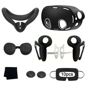 High Quality VR Accessories 8 In 1 Silicone Protective Cover Kit For Meta Quest 3s With Wiping Cloth&Disposable Masks Idea Gift