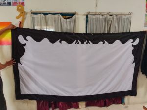 Kelir wayang Bahan oswot tebal awet dan tahan lama berbagi ukuran