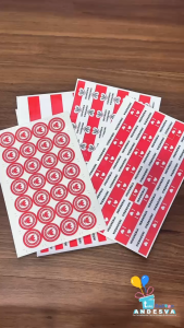 Stiker pipi merah putih motif i love indonesia / stiker pipi bendera i love indeonesia isi 49
