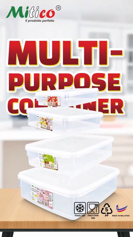 Mitico Bekas Simpanan Clear Storage Food Container Multi Purpose Container Bekas Makanan