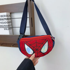 Cute Cartoon Childrens Crossbody Bag Spiderman Waist Bag Trendy Boys And Girls Coin Bag Slant Bag Fashionable Kids Bag