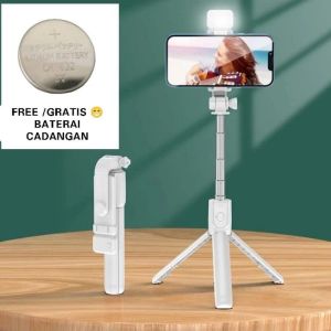Tongsis Tripod Bluetooth Lampu Tongsis Flash Led Tripod Lampu Tongsis 4in1 LED Bluetooth B7