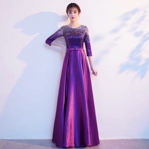 New Womens Long Skirt Performance Outfit Adult Ball Host Student Red Song Recitation Competition Elegance Evening Gown