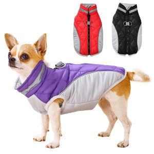 Winter Warm Dog Jacket Coat for Small Medium Dog Reflective Waterproof D-ring Puppy Clothes Chihuahua French Bulldog Pet Costume