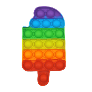 ZXZ | Hot Selling Rainbow Square Push Bubble Fidget Toys Color Learning Educational Tools Stress Relief Sensory Toys for Kids
