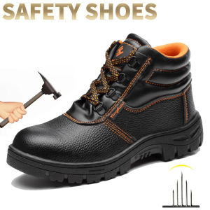 Wear-resisting Men Work Boots Anti-smash Anti-puncture Work Sneakers Waterproof Boots Indestructible Protective Tactical Boots