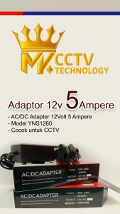 Adaptor Dc 12v 5a YNS 1260 Cocok Untuk  | CCTV | LAMPU LED | Pompa DC