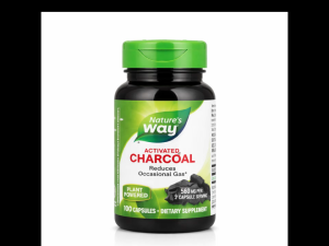 Natures Way Activated Charcoal 280mg 100 Capsules for Gas Relief Digestive Support
