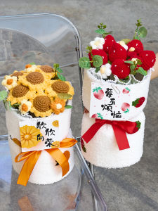 ดอกไม้ถัก DIY ดอกทานตะวัน ของขวัญวันเกิดสำหรับเพื่อนๆ วันวาเลนไทน์ ของขวัญสร้างสรรค์ กล่องของขวัญ ดอกไม้ถัก ดอกไม้สด ดอกไม้เทียม