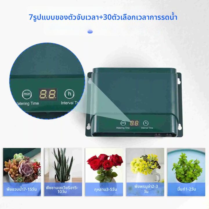ชุดระบบน้ำหยดพลังงานแสงอาทิตย์ พร้อมตารางรดน้ำปรับแต่งได้