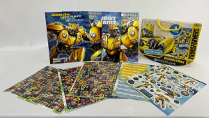 Transformers Bumblebee Activity Case with 4 Books 700 Stickers Colouring Games Activity Gift Set