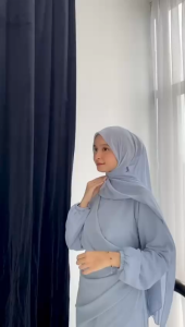 Gamis Remaja Harian Ukhti Korean Style Hijab Bahan Ceruti Babydoll Size M L XL XXL - Dress Press Body Wanita Muslimah Kondangan Wedding Burgundy