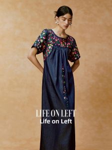 Flower-themed Lace Cutout Ethnic Style Dress