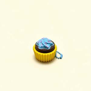 Cupcake Clicker Keychain - colorful cupcake designs stress relief feature portable accessory playful aesthetic