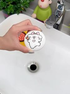 TAOSHI | Nắp Chặn Chậu Rửa Gốm Hình Chó Đáng Yêu có Lõi Nhựa