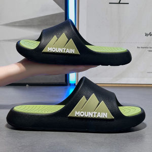 Mens Indoor Slippers Thick Bottom Anti-Slip Odor Resistant Summer New Style Casual Flat Heel EVA Home Slippers for Youth