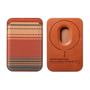Strong Magnetic Carbon Fiber Wallet Card Holder Case for Magsafe IPhone Air 17 16 E 15 14 13 12 Pro Max Leather Card Bag Cover