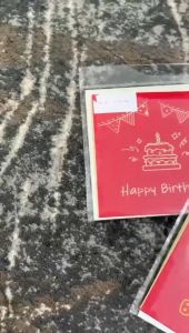 HappyBalloon 3D Pop Up Bentuk Kue Kartu Ucapan Ulang Tahun Dengan Lampu dan Musik