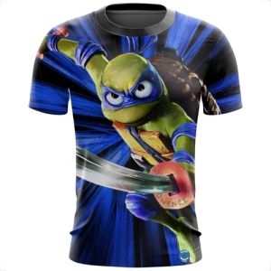Hot Selling and Fashionable New Ninja Turtles High-end Dry Version 3D Printed Round Neck Quick Drying T-shirt in Large Size