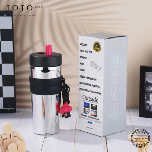 Large Capacity Straw Cup Simple Modern Insulated Stainless Steel Water Bottle for Students Portable Beverage Container